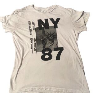 Aeropostale White Graphic Tee